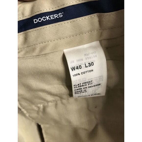 Dockers Men's Dress Pants Brown Size 40x30 - Picture 5 of 5